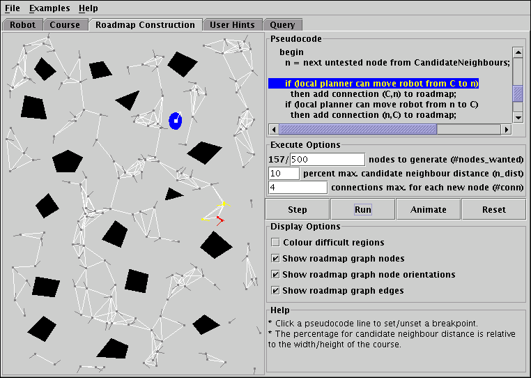 The roadmap construction panel is the most complex of the five panels.